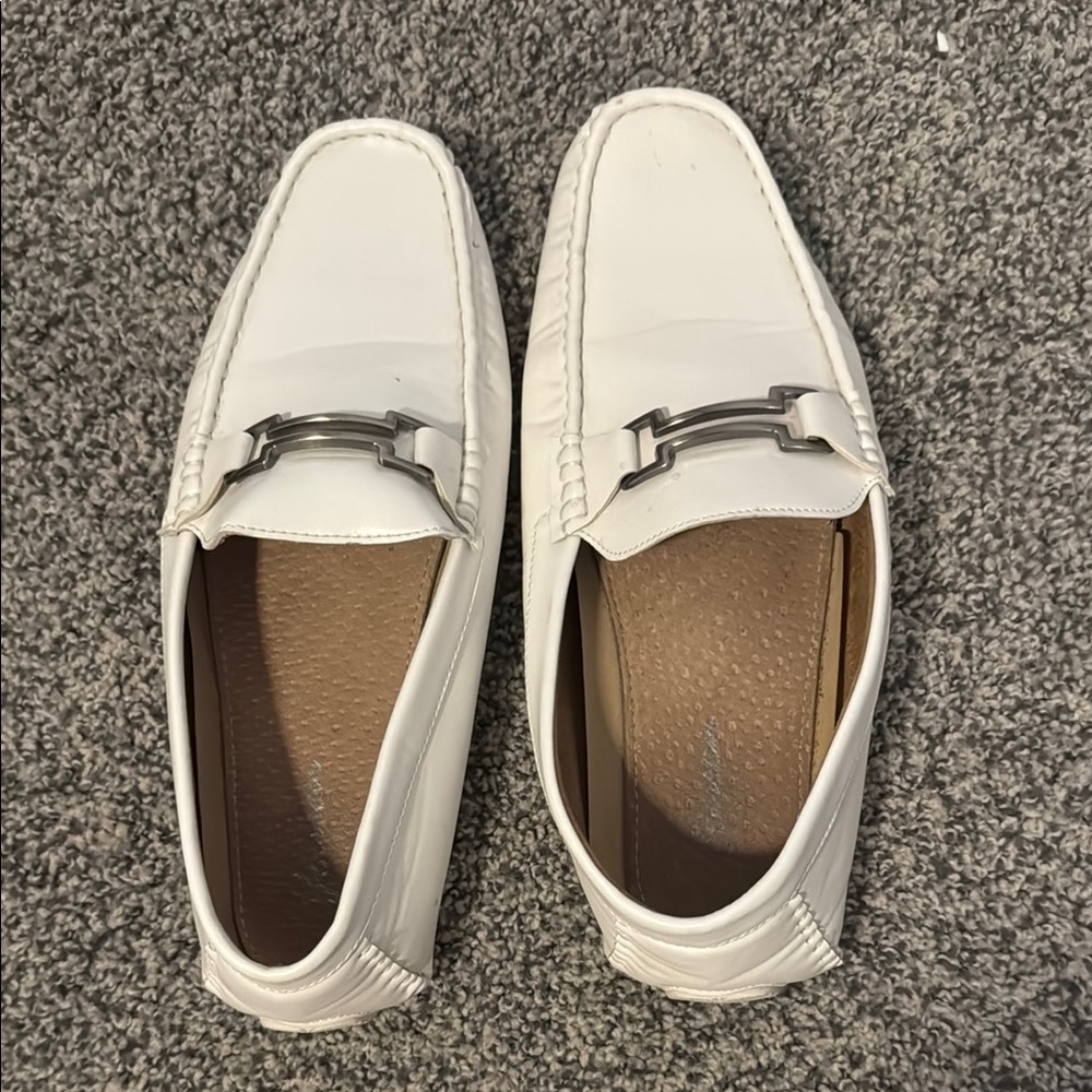 Jousen Men's White Loafers